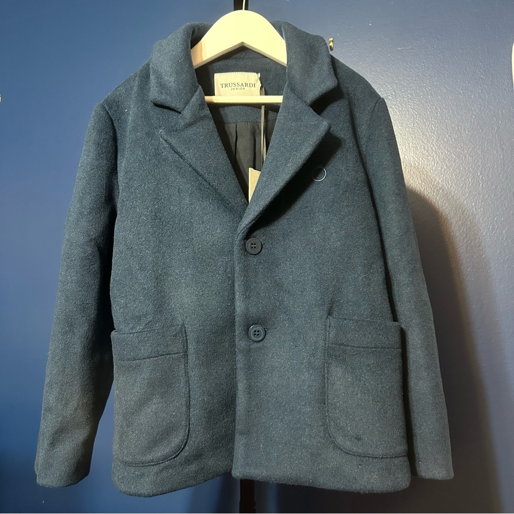 Trussardi Kids Dark Blue Coat